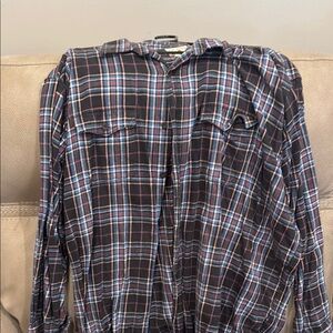 Men's Black Plaid Shirt